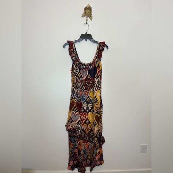FARM Rio Dresses & Skirts - FARM Rio Hearts Ikat Black Maxi Dress S